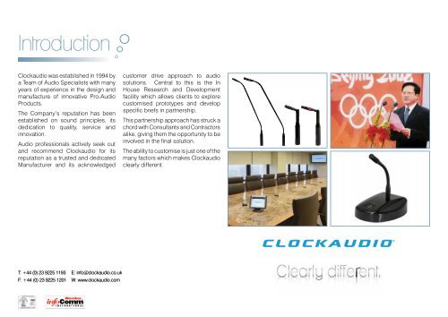 Product Catalogue - Clock Audio