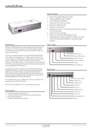 controlCUE-one - prodyTel