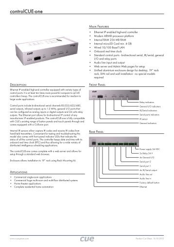 controlCUE-one - prodyTel