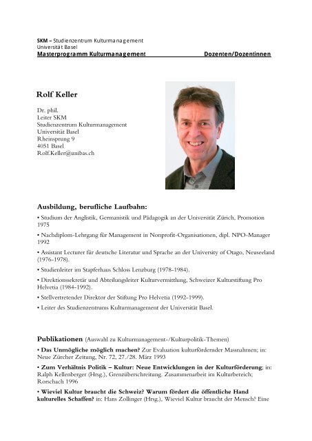 Rolf Keller Kulturmanagement