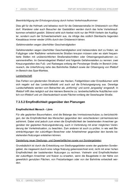 Flächennutzungsplans mit integriertem Landschaftsplan - Gemeinde ...