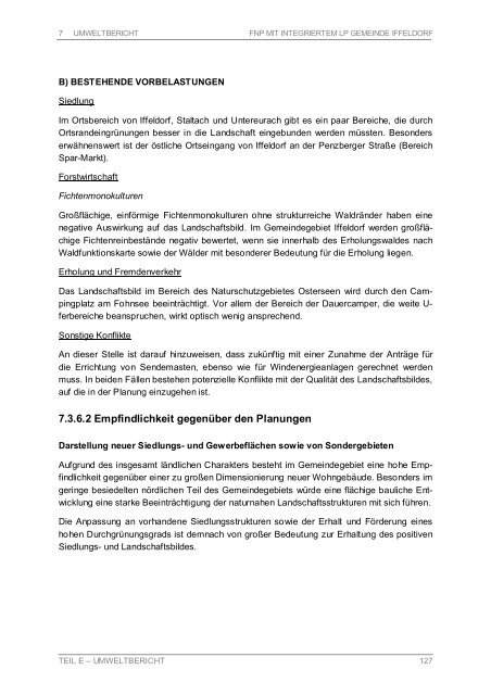 Flächennutzungsplans mit integriertem Landschaftsplan - Gemeinde ...