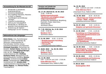 Folder KIT Ausbildung 2010 - Kriseninterventionsteam Vorarlberg