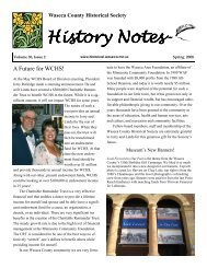 History Notes- - Waseca County Historical Society