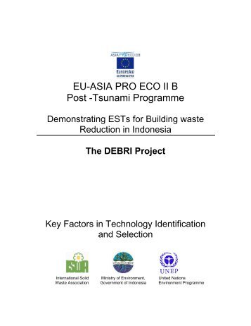 EU-ASIA PRO ECO II B Post -Tsunami Programme - International ...