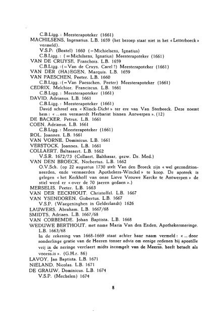 Cercle Benelux d'Histoire de la Pharmacie - Kringgeschiedenis