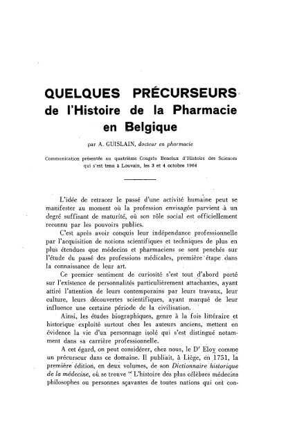 Cercle Benelux d'Histoire de la Pharmacie - Kringgeschiedenis