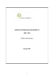 operační program rybářství 2007- 2013 - Ministerstvo zemědělství