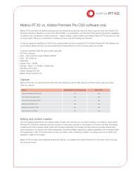 Matrox RT.X2 vs. Adobe Premiere Pro CS3 software-only