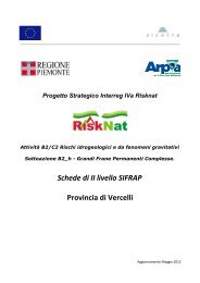 Schede di II livello SIFRAP Provincia di Vercelli - RiskNat