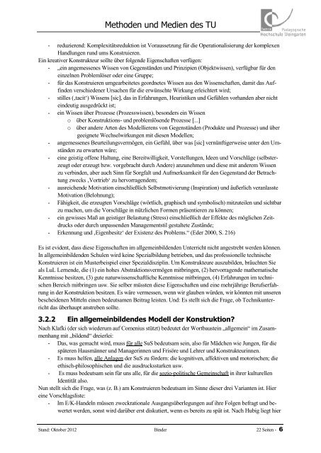 Methoden und Medien - Pädagogische Hochschule Weingarten