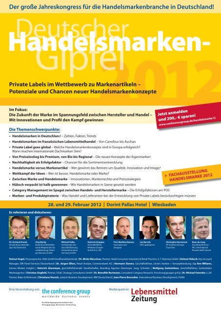 Deutscher Handelsmarken-Gipfel 2012 - The Conference Group ...