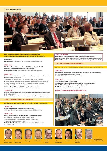 Deutscher Handelsmarken-Gipfel 2012 - The Conference Group ...