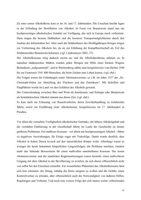 Alkoholismus als biographisches Ereignis am Beispiel chronisch ...