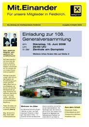 Geschäftsbericht 2007 (pdf) - Raiffeisenbank Feldkirch