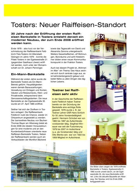 Geschäftsbericht 2007 (pdf) - Raiffeisenbank Feldkirch