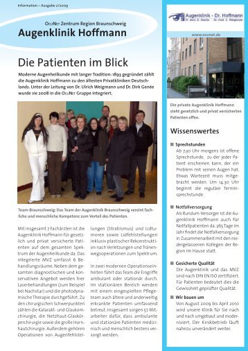 Die Patienten im Blick - OcuNet