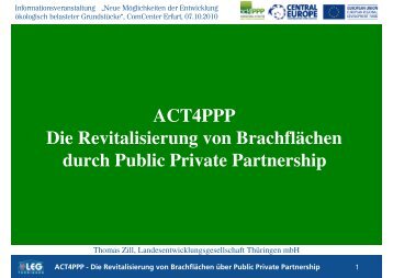 Die Revitalisierung von Brachflächen über Public ... - optirisk.de