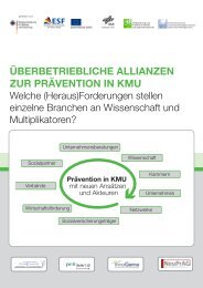 überbetriebliche allianzen zur prävention in kmu - gesundheit ...
