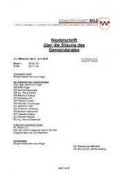 5. Gemeinderatssitzung, vom 02.06.2010 (639 KB ... - Gemeinde Silz