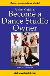 Dance Studio Owner - Fabjob.com