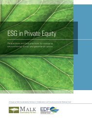 ESG in Private Equity - A Study by MSP - Actis