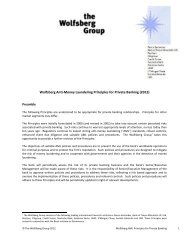 Wolfsberg Private Banking Principles, May 2012 - Wolfsberg Principles