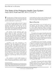 The State of the Philippine Health Care System - Philippine Society ...