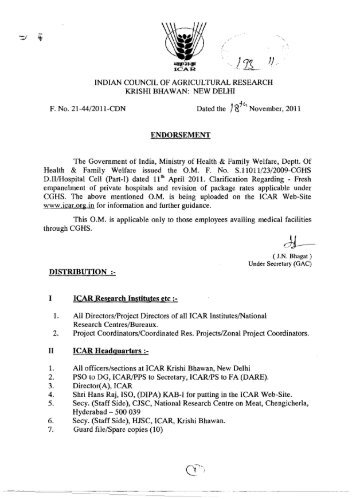 Fresh empanelment of private hospitals and - Indian Council of ...