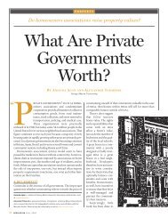 What Are Private Governments Worth? - Cato Institute