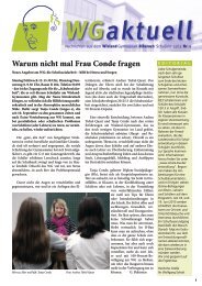 Warum nicht mal Frau Conde fragen - Wieland-Gymnasium Biberach