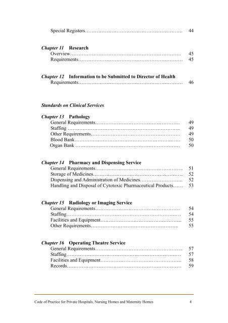 Code of Practice For Private Hospitals, Nursing Homes and ...