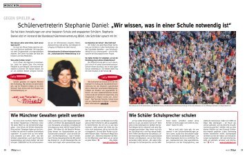 Schülervertreterin Stephanie Daniel: „Wir wissen, was in ... - Fluter