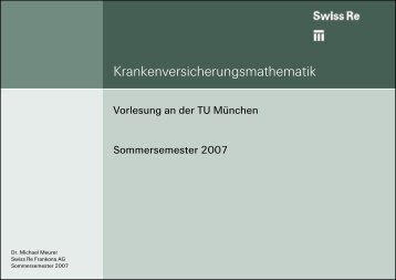 Kapitel 1 - des Lehrstuhls für Mathematische Statistik - TUM