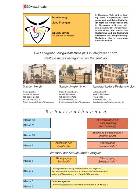 Schulen in Pirmasens 2012_13.qxp - Stadt Pirmasens