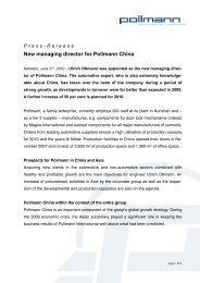 New managing director for Pollmann China