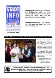 Dezember 2004 Gemeindeversammlung am Freitag ... - Pinkafeld