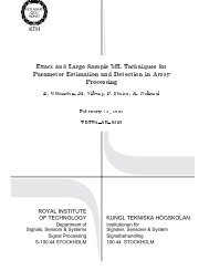 Exact and Large Sample ML Techniques for Parameter Estimation ...