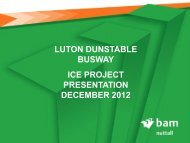 Construction of the Luton Dunstable Guided Busway