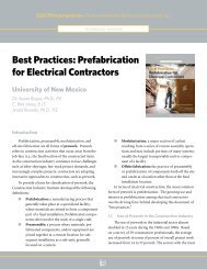 Best Practices: Prefabrication for Electrical Contractors - NECA