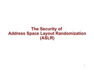 The Security of Address Space Layout Randomization (ASLR)