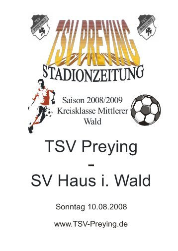 SV Haus i. Wald 10.08 - TSV Preying