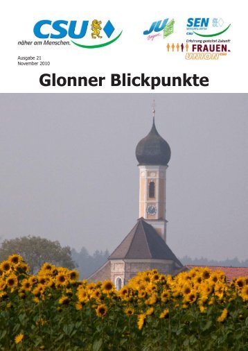 Glonner Blickpunkte - CSU-Ortsverbands Glonn