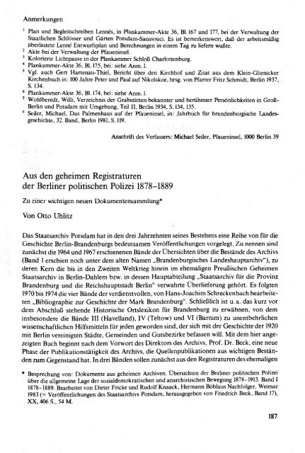 Mitteilungen des Vereins für die Geschichte Berlins 1983