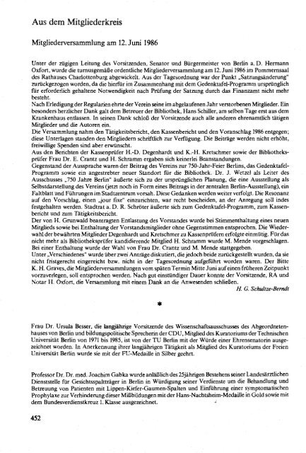 Mitteilungen des Vereins für die Geschichte Berlins 1983