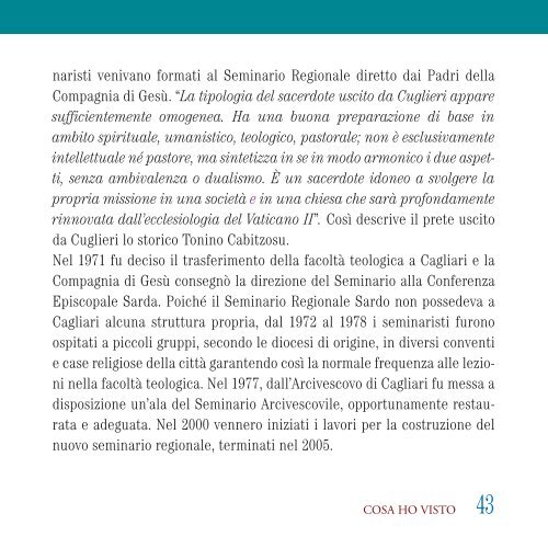 Che cosa ho visto.pdf - Parrocchia San Pietro Pirri