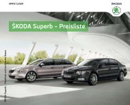 ŠKODA Superb – Preisliste - Skoda