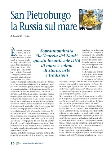 San Pietroburgo la Russia sul mare - Lega Navale Italiana