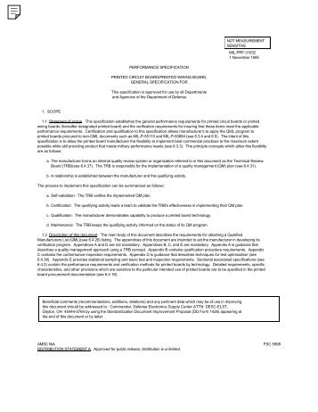 MIL-PRF-31032, Performance Specification for Printed Circuit Board ...