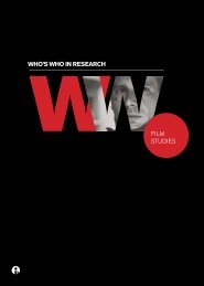 who's who in research FILM STUDIES - Intellect